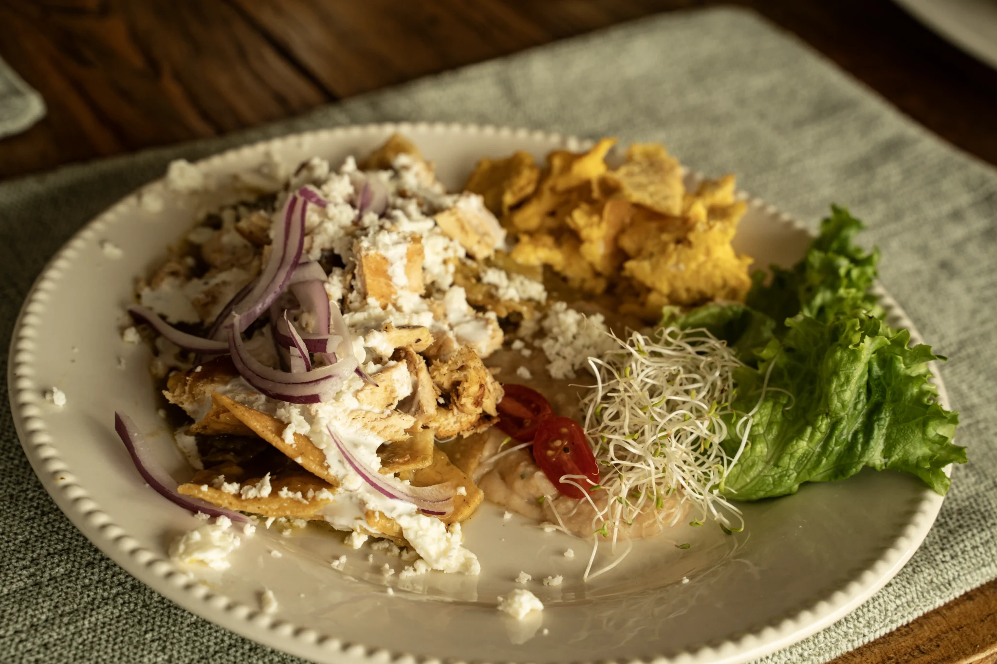 chilaquiles con huevo glamping reino animal